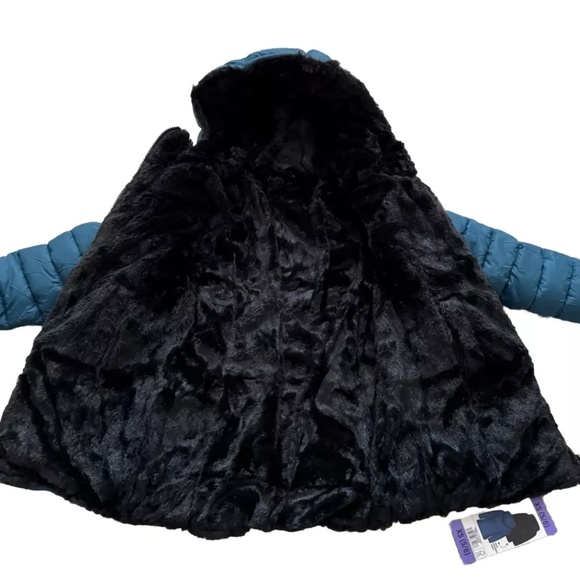 Steve Madden Girl's Parka Jacket YOUTH Reversible Hooded Quilted Puffer XS 5/6 - Picture 3 of 5